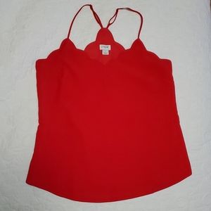 J Crew scalloped neck camisole